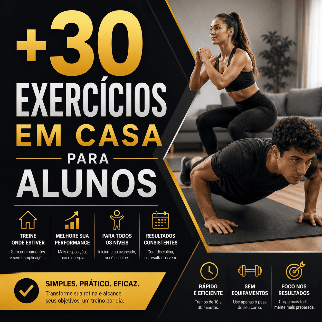 +30 Exercícios em Casa para Alunos