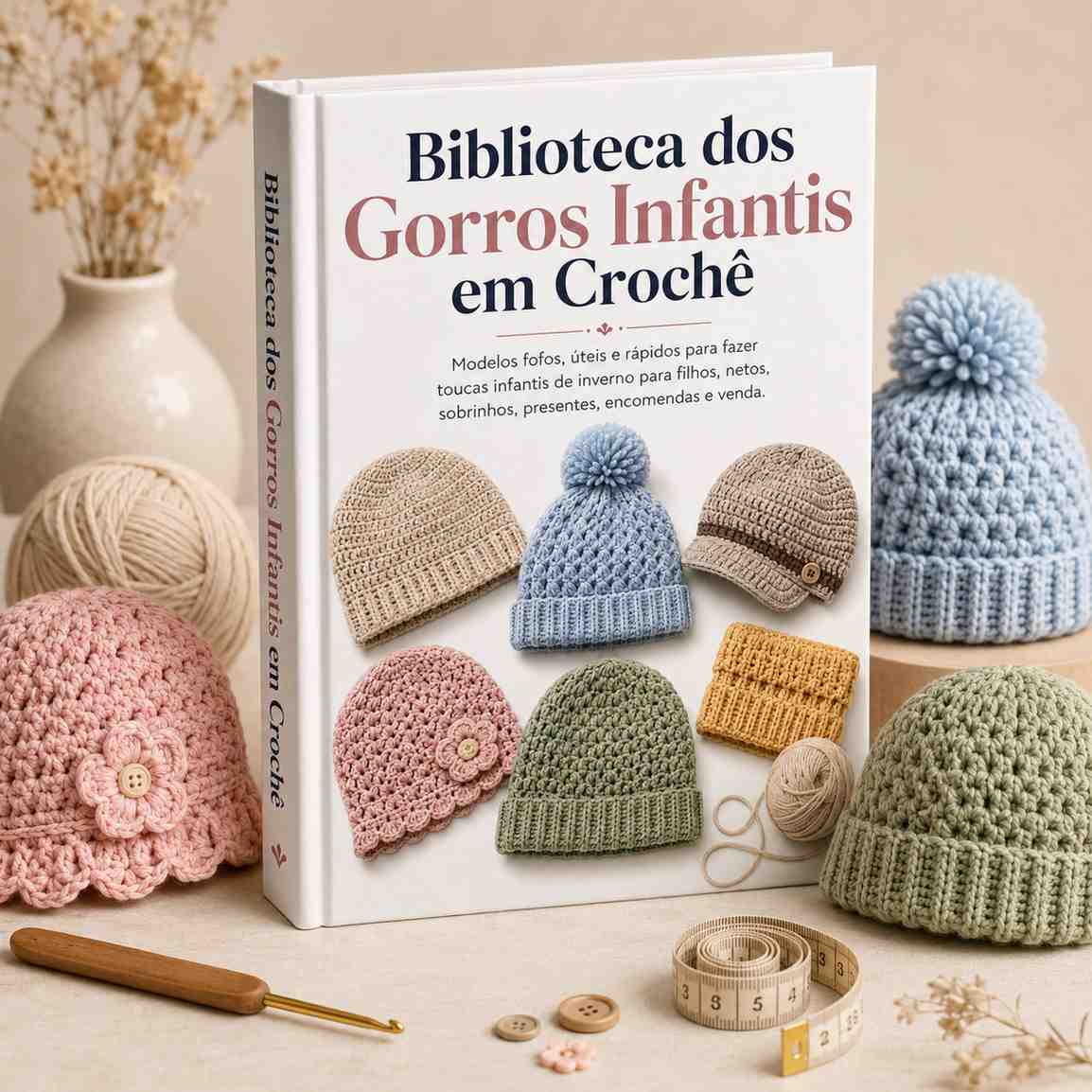 Biblioteca dos Gorros Infantis em Crochê
