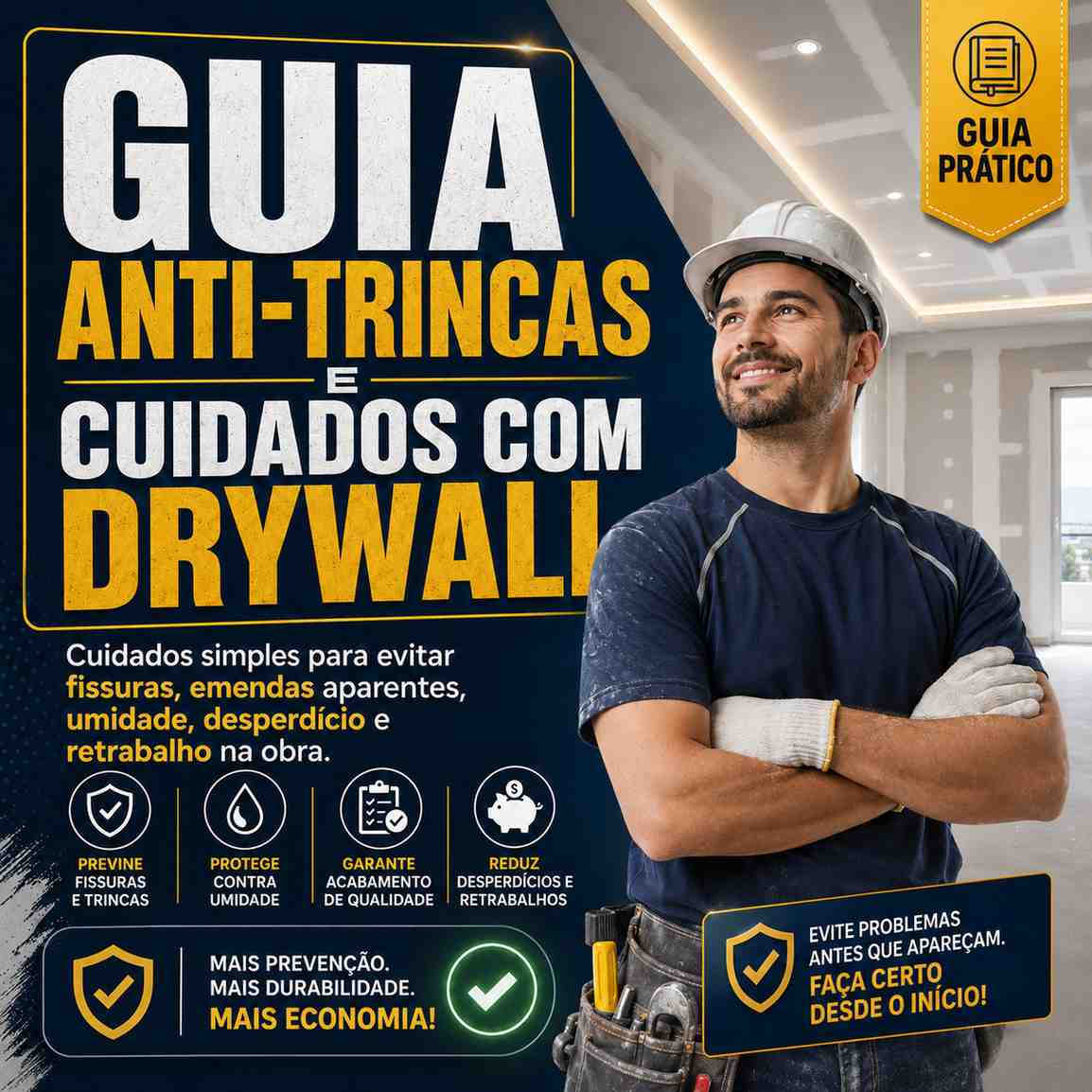 Guia Anti-Trincas e Cuidados com Drywall