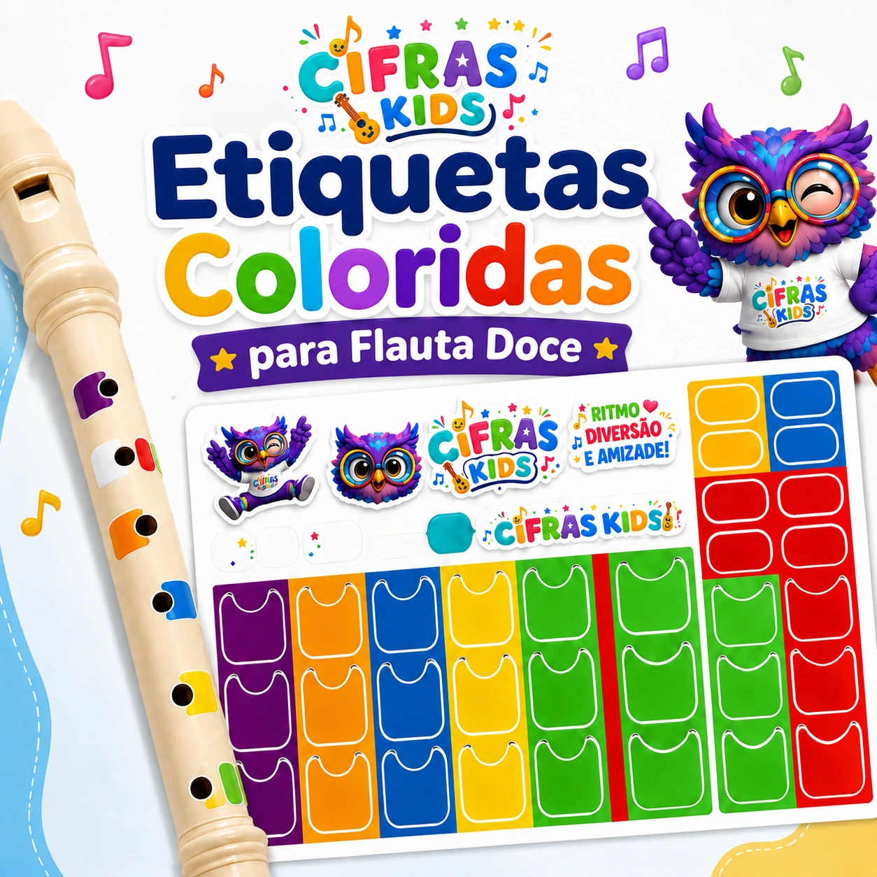 Etiquetas Adesivas Coloridas