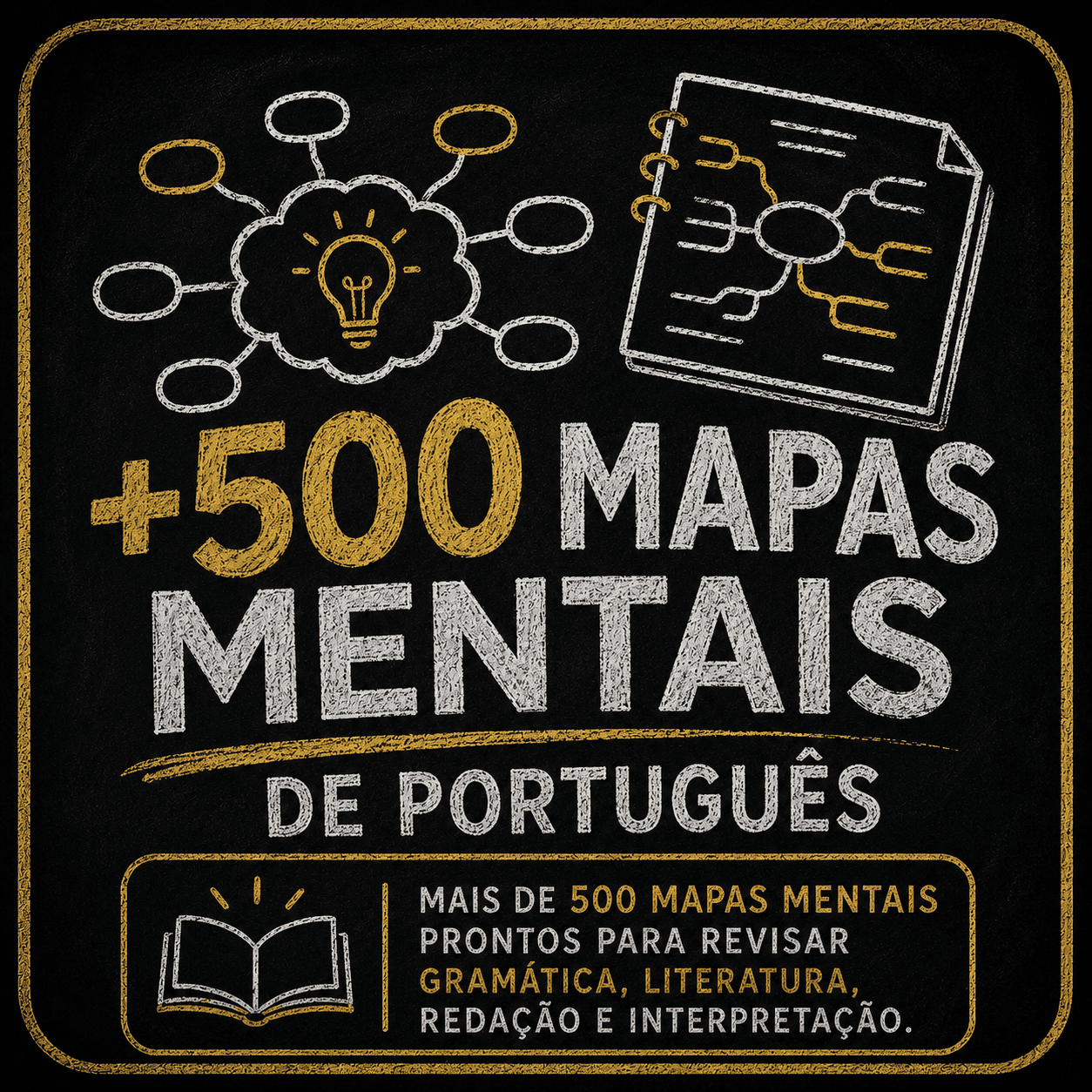 📚 +500 Mapas Mentais de Português