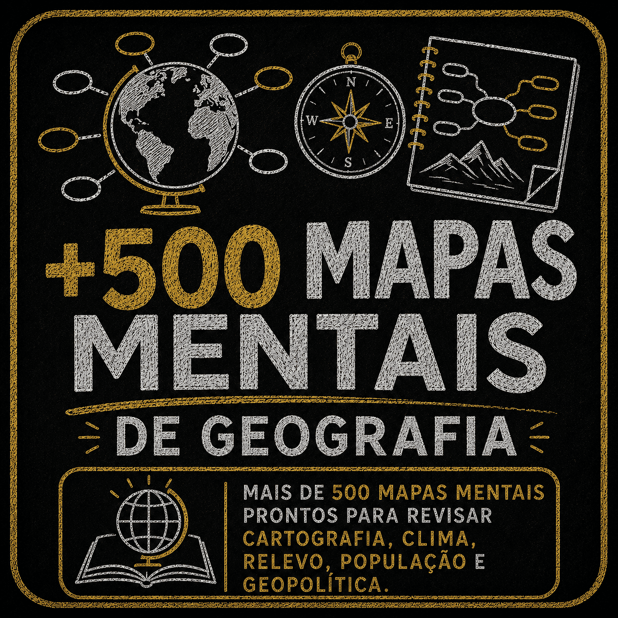 📚 +500 Mapas Mentais de Geografia