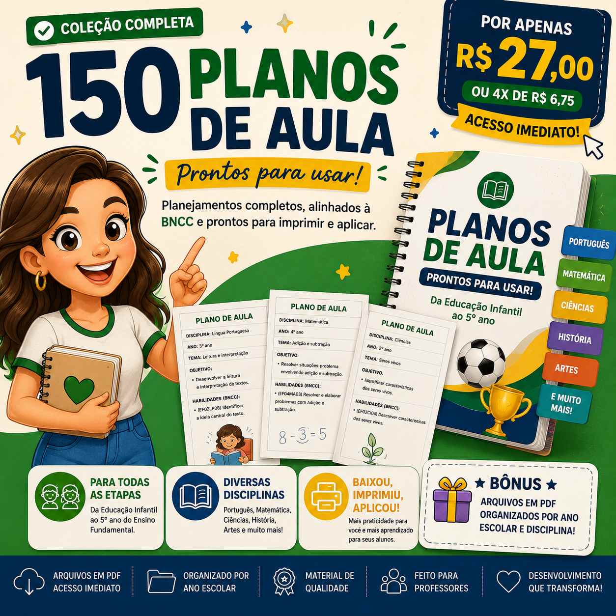 +150 Planos de Aula Prontos