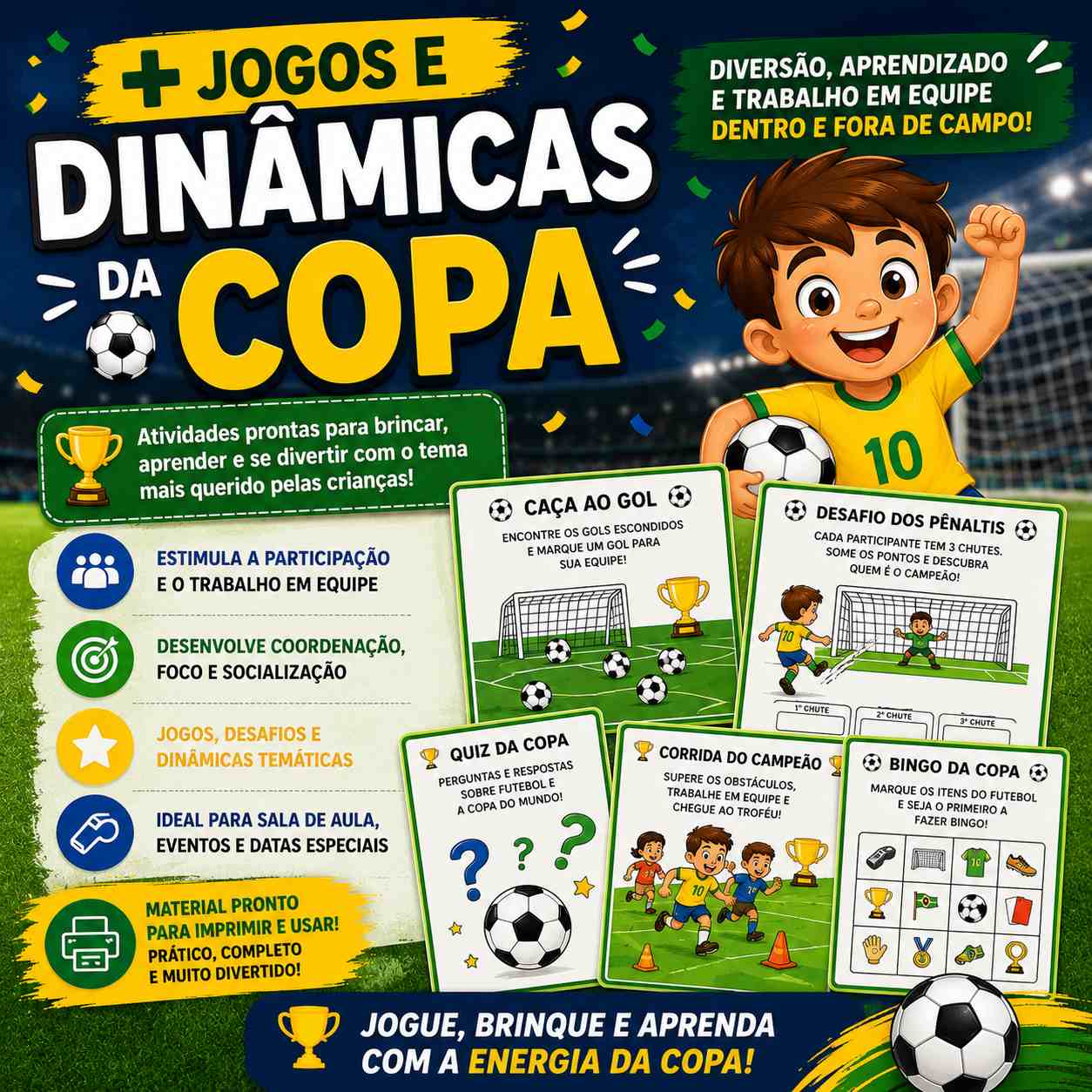 + Kit Jogos e Dinâmicas da Copa