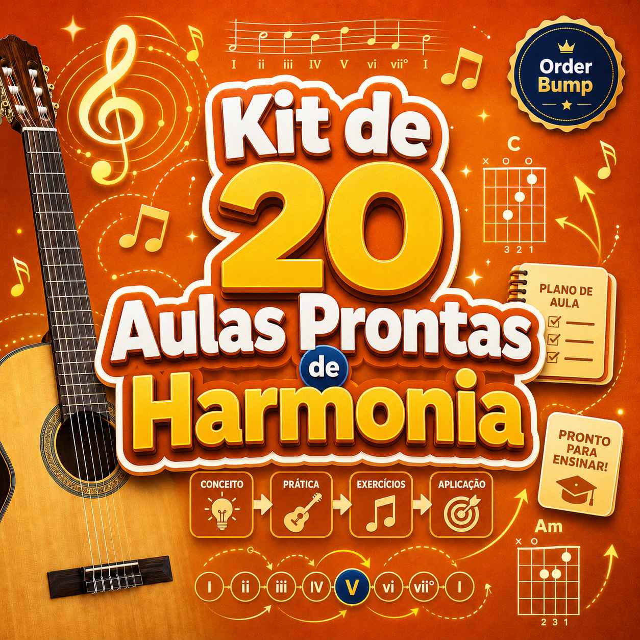 Kit de 20 Aulas Prontas de Harmonia