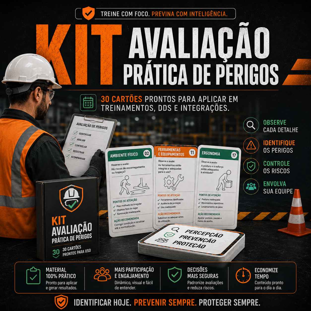 Kit 30 Avaliações práticas de perigo
