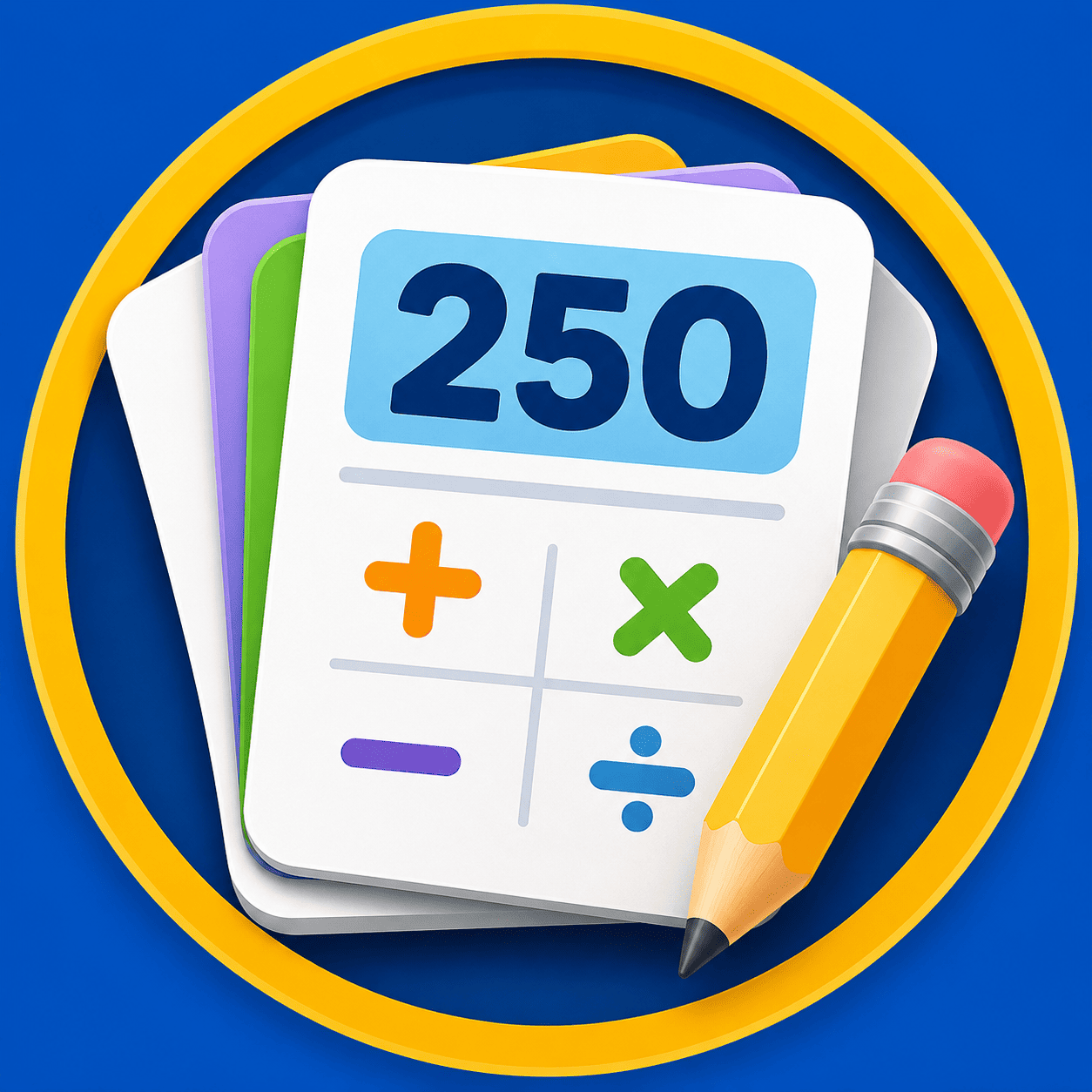 250 Fichas de Exercícios de Matemática