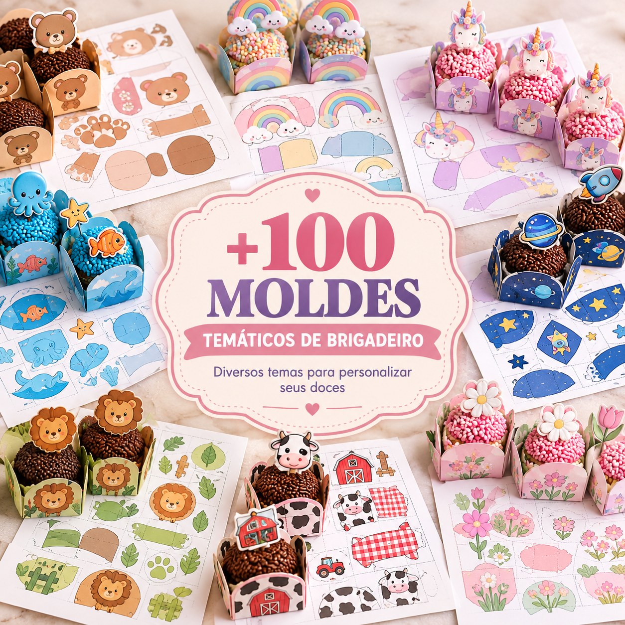+120 MOLDES PARA BRIGADEIRO🍫 