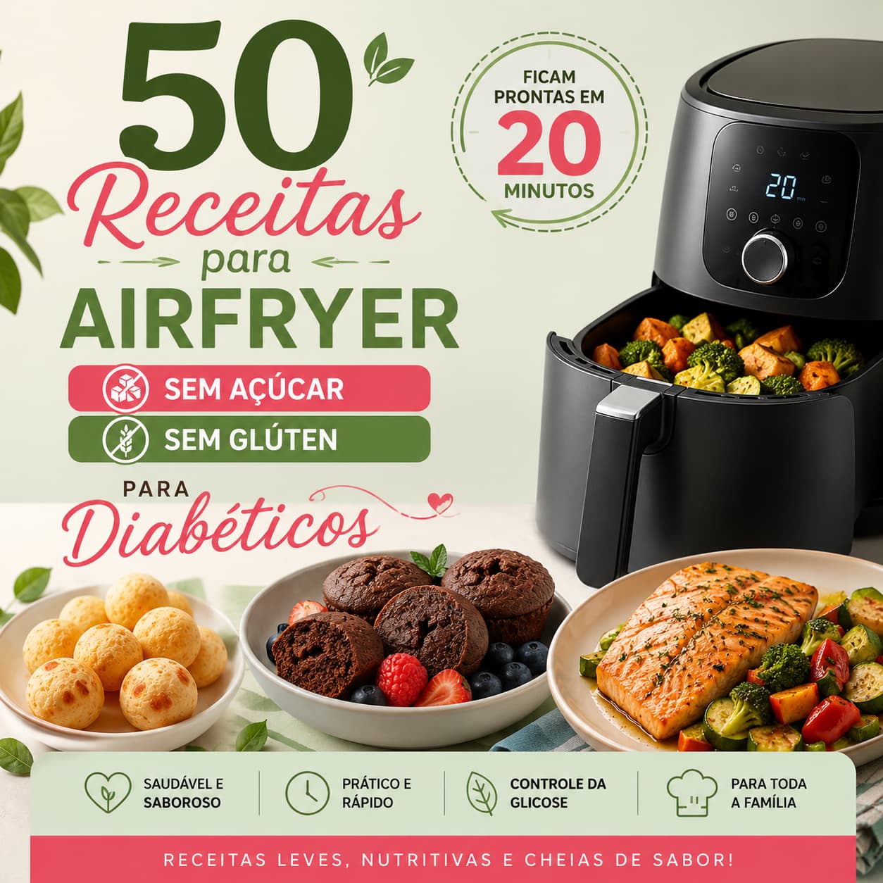50 Receitas Airfryer sem Açucar e Glúten