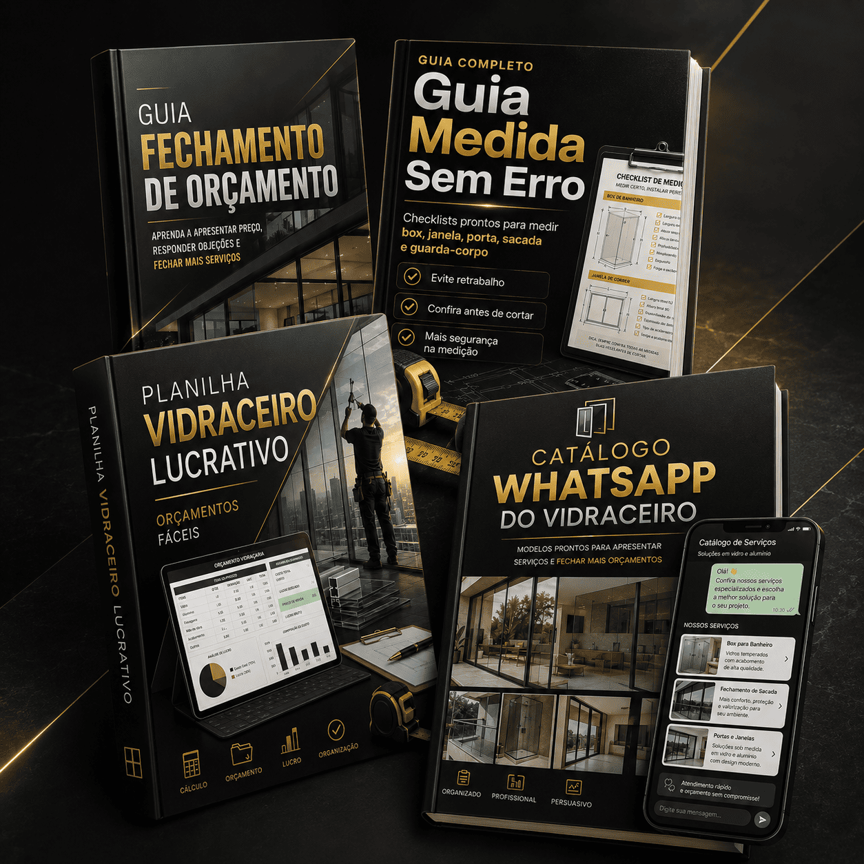 Kit Vidraceiro - TODOS os 3 Abaixo