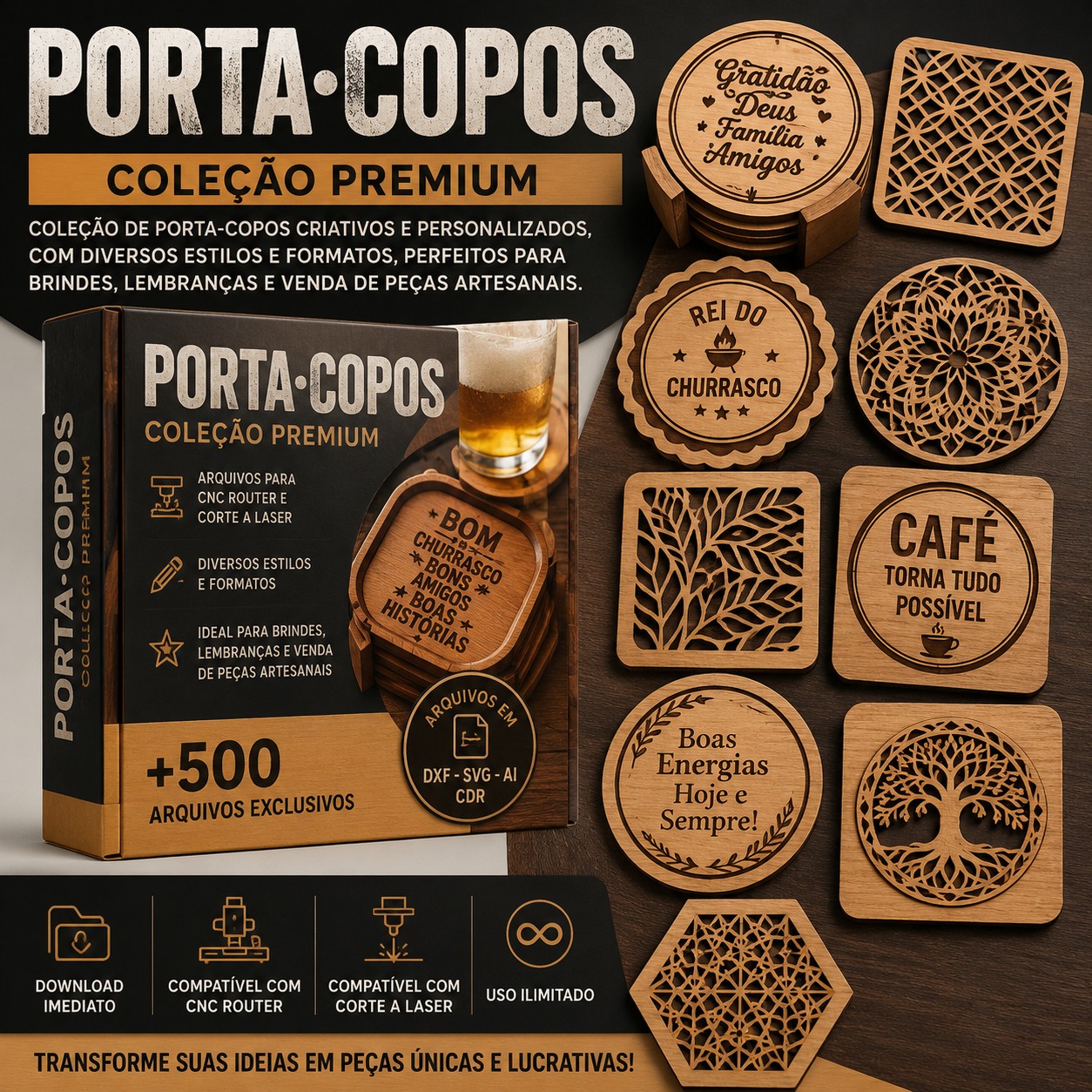 Copos personalizados Laser
