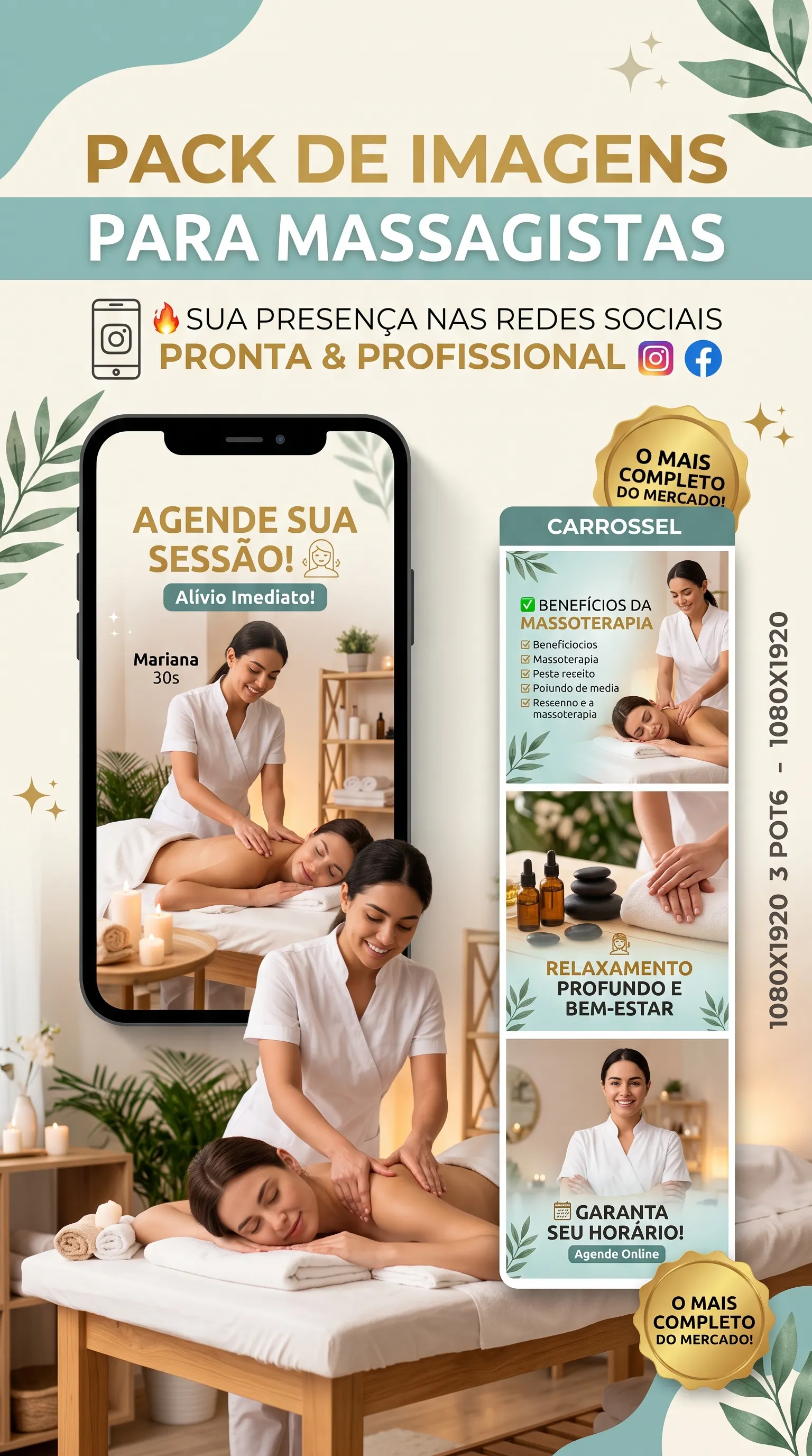 Packs de posts para Massagistas
