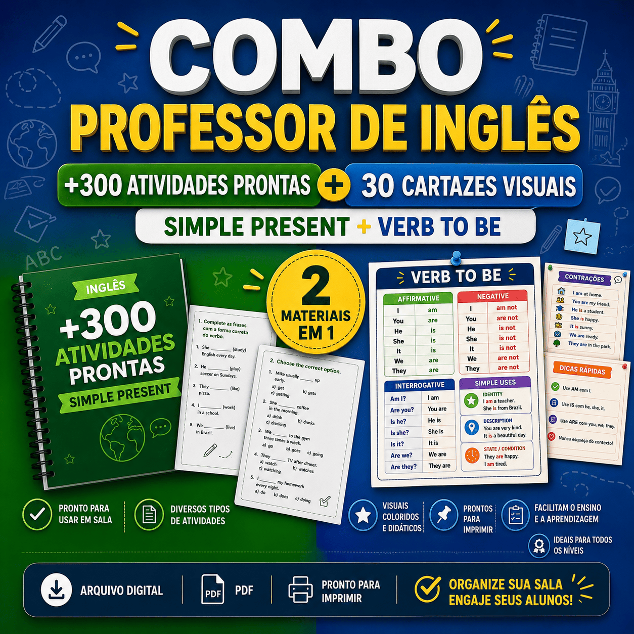  330 Atividades + 30 Cartazes