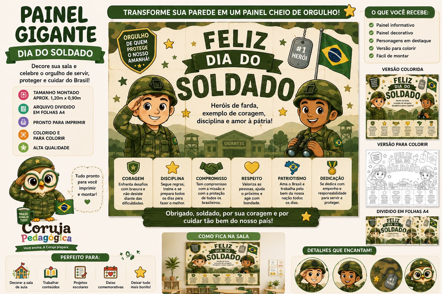 Painel gigante soldado