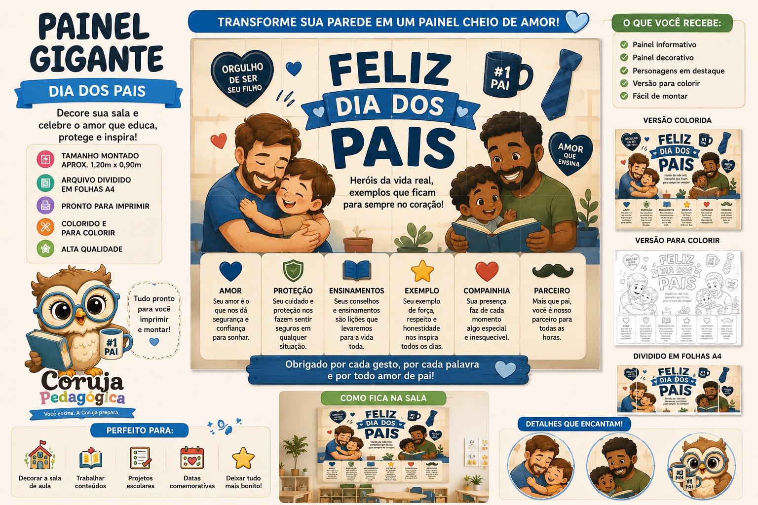 Painel gigante pais
