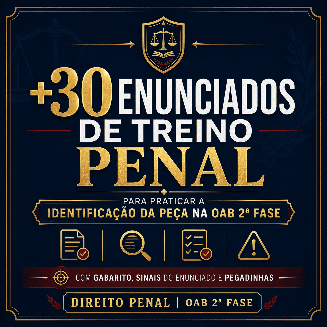 +30 Enunciados de Treino Penal