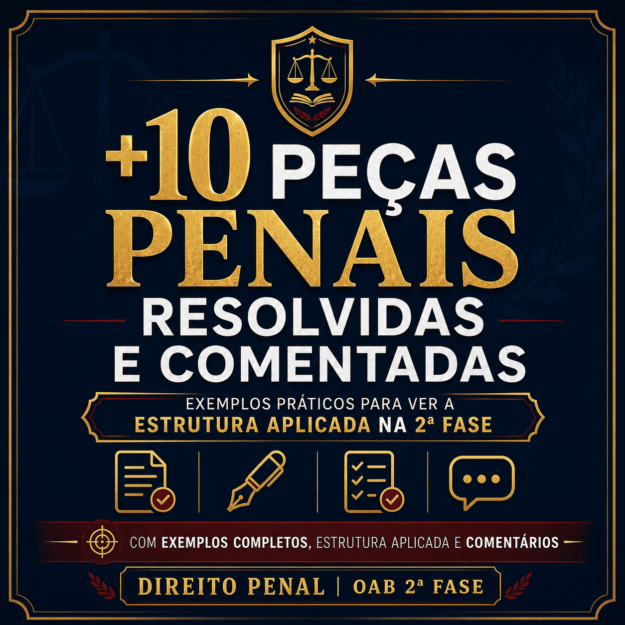 +10 Peças Penais Resolvidas e Comentadas