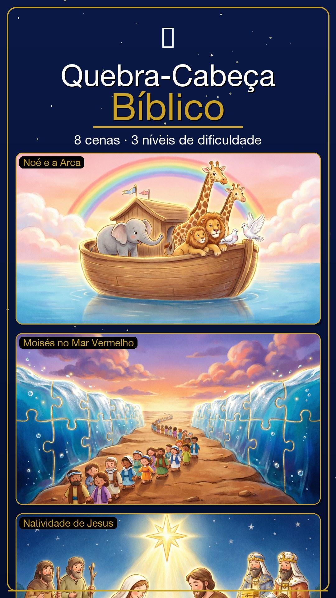 Jogo De Quebra Cabeça Bíblico