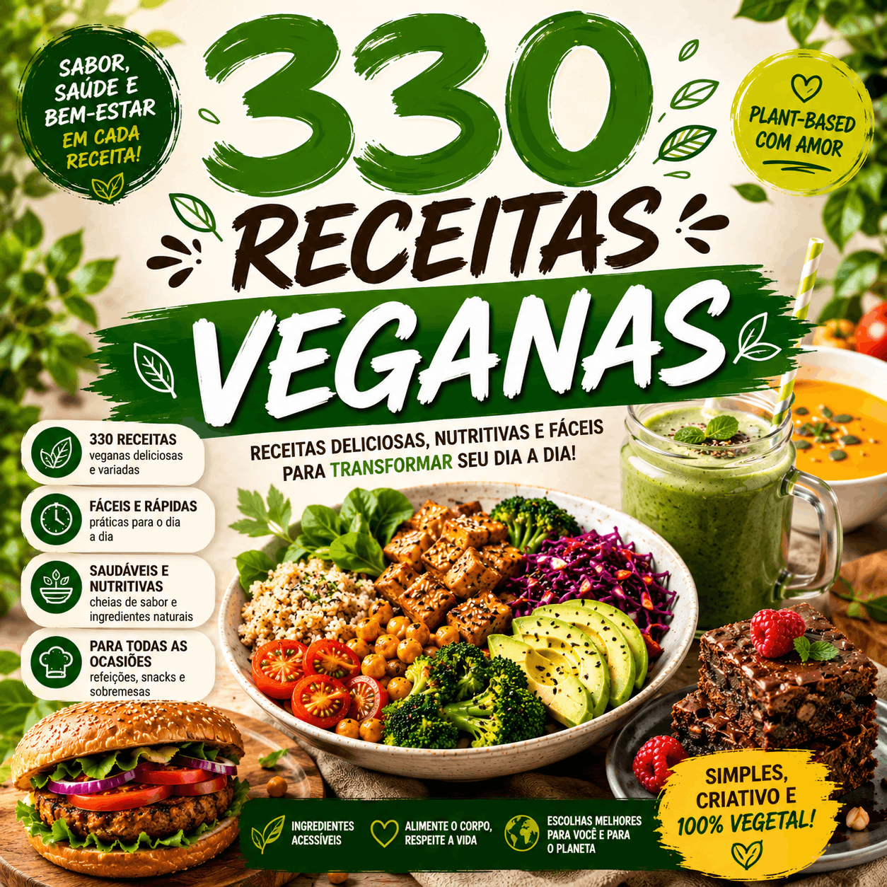 🌱 330 Receitas Veganas