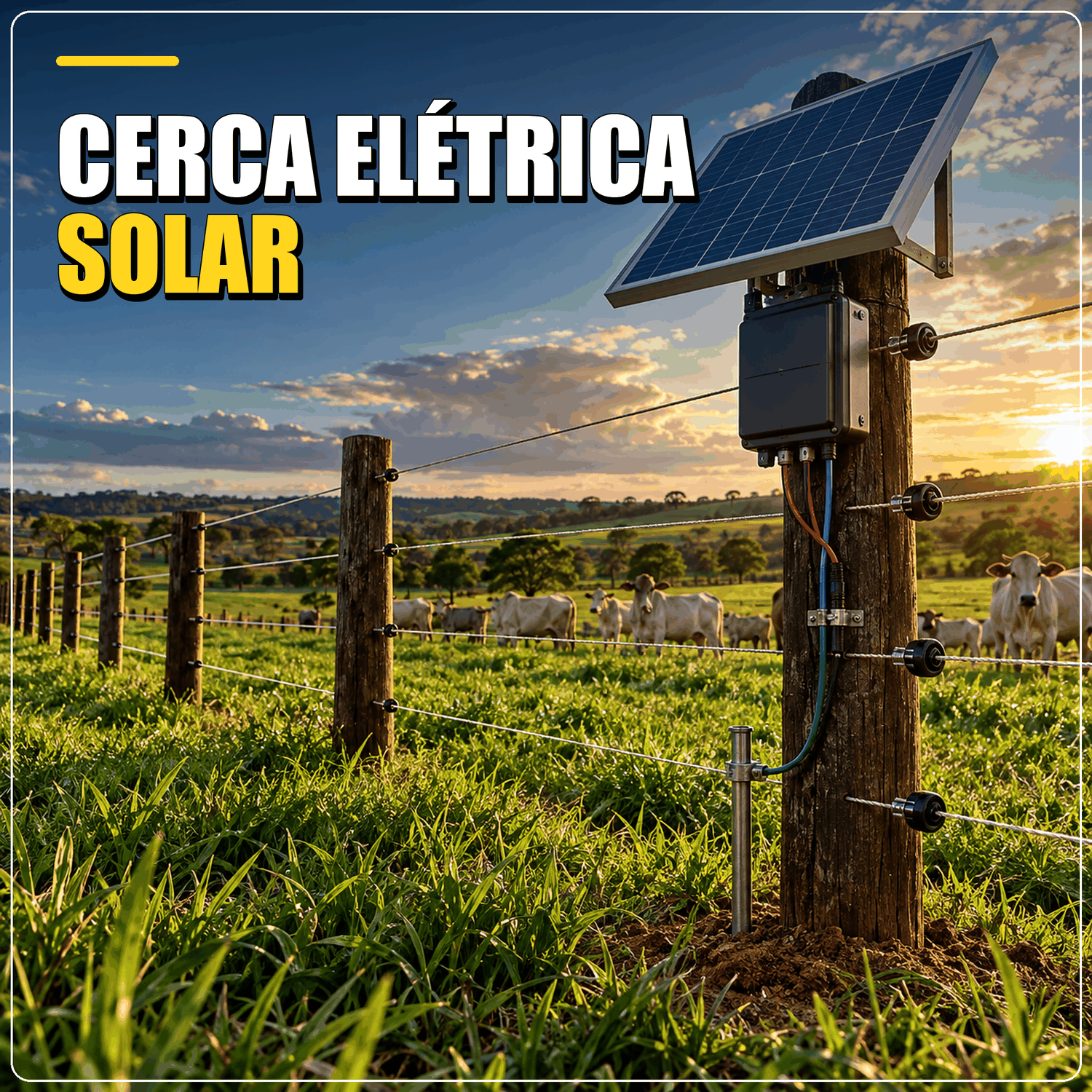Cerca Elétrica Solar para o Sítio