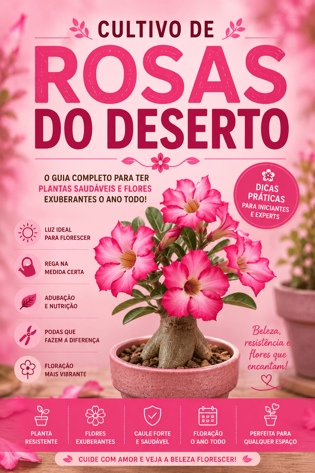 Cultivo de Rosas do Deserto