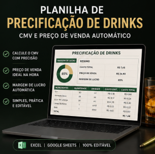 Planilha de Precificação para Drinks