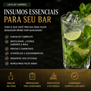 Checklist Completo de Insumos para Bar