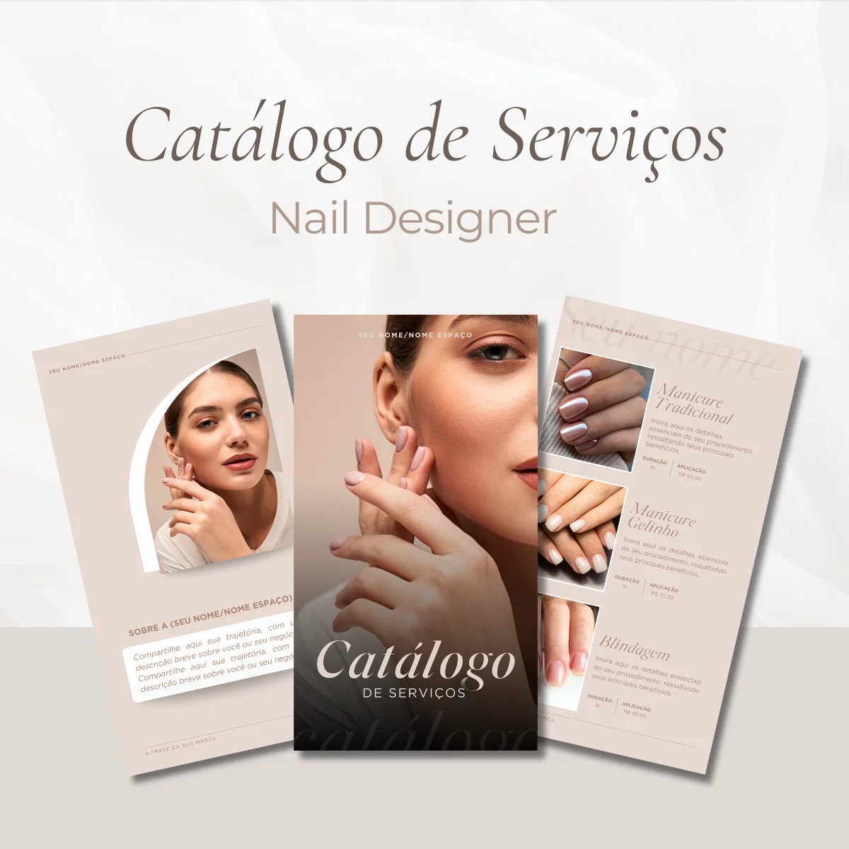 Catálogo de Serviços Editável no Canva
