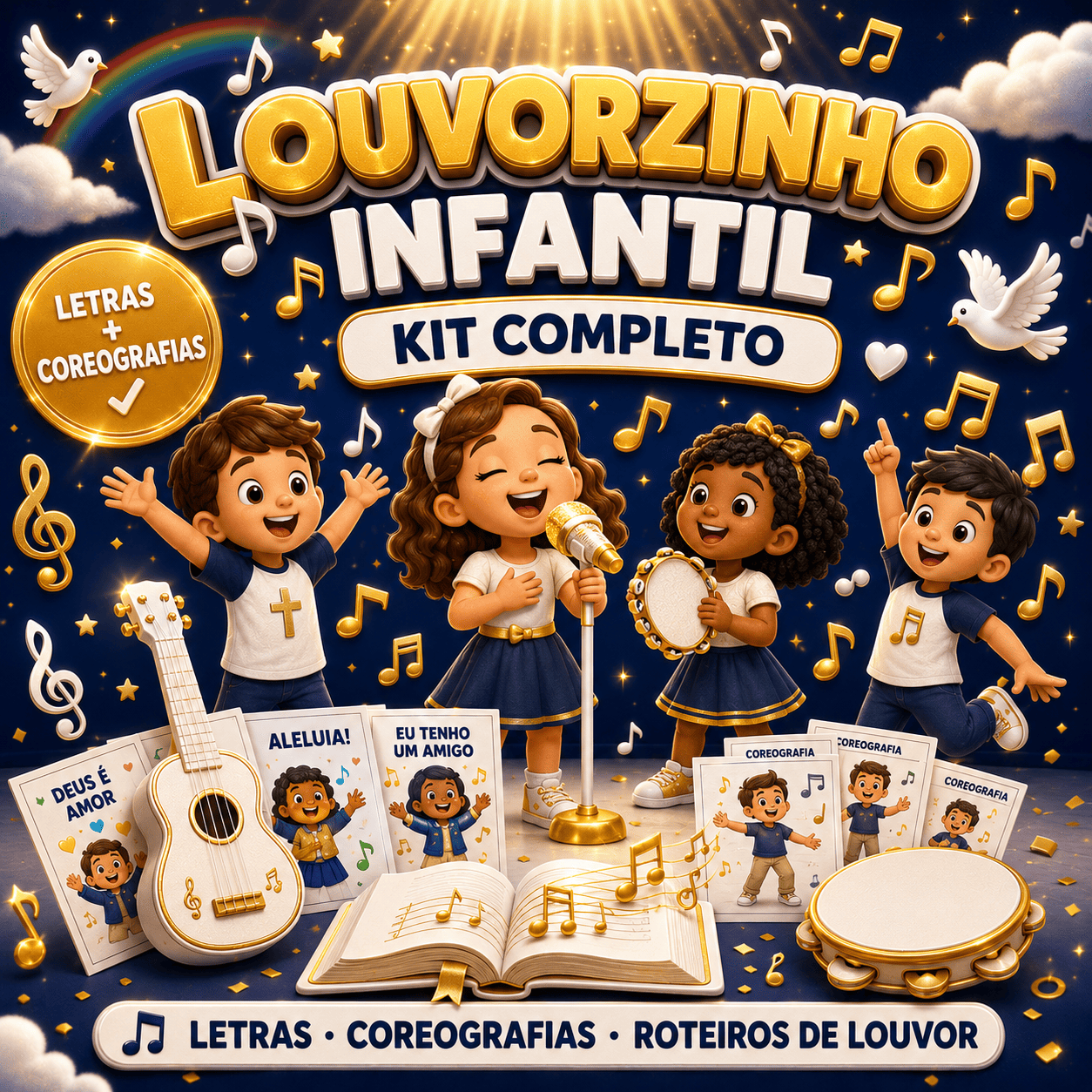 🎵 Kit de Louvorzinho Infantil