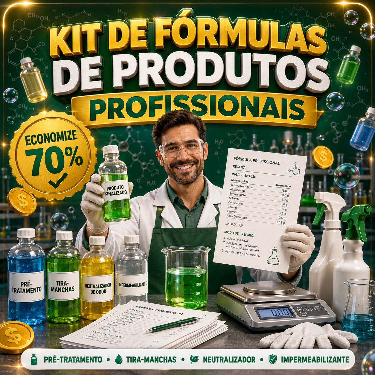 🧴 Kit de Fórmulas de Produtos Profissio