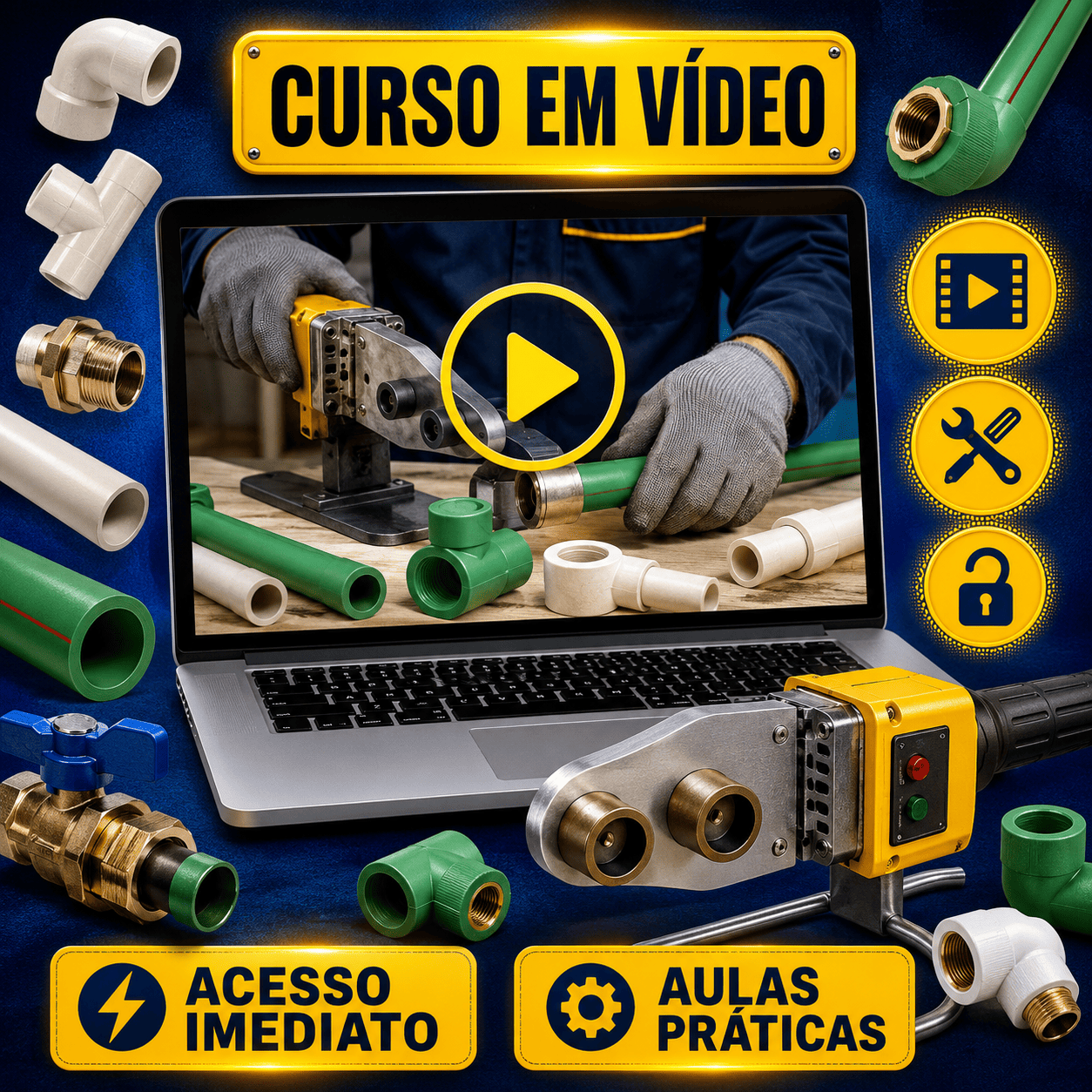Curso de Corte e Solda de PVC e PPR