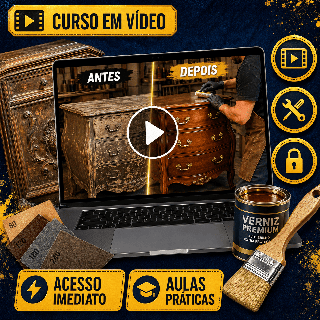 Curso de Restauração de Móveis Antigos