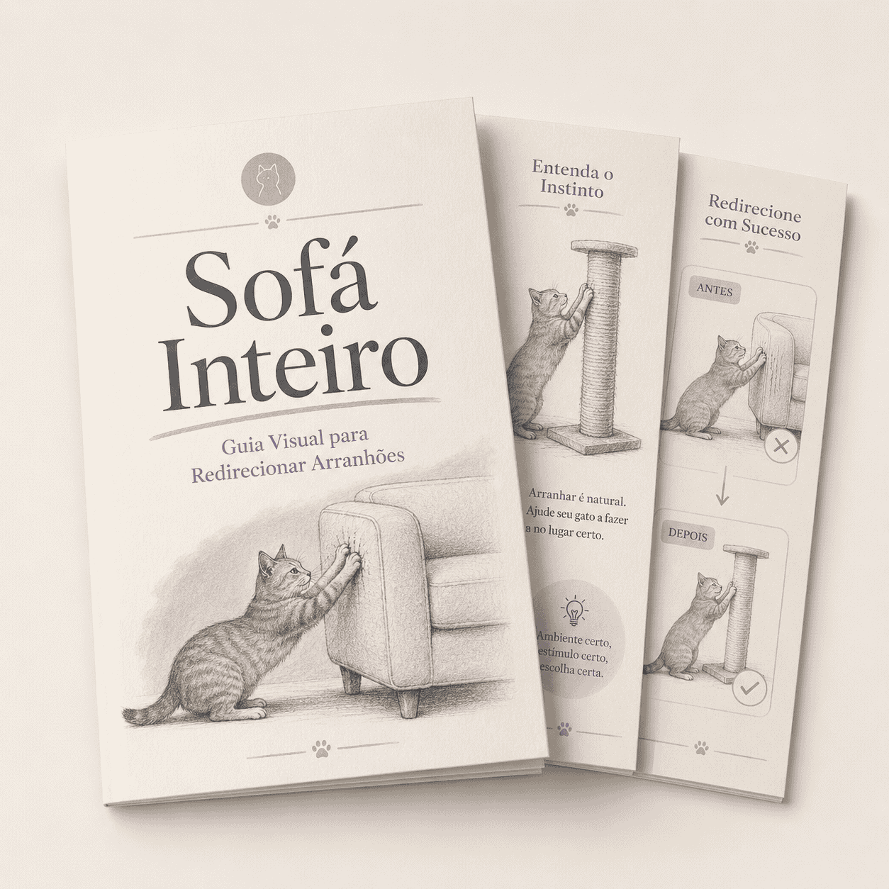 Sofá Inteiro — Redirecione os Arranhões