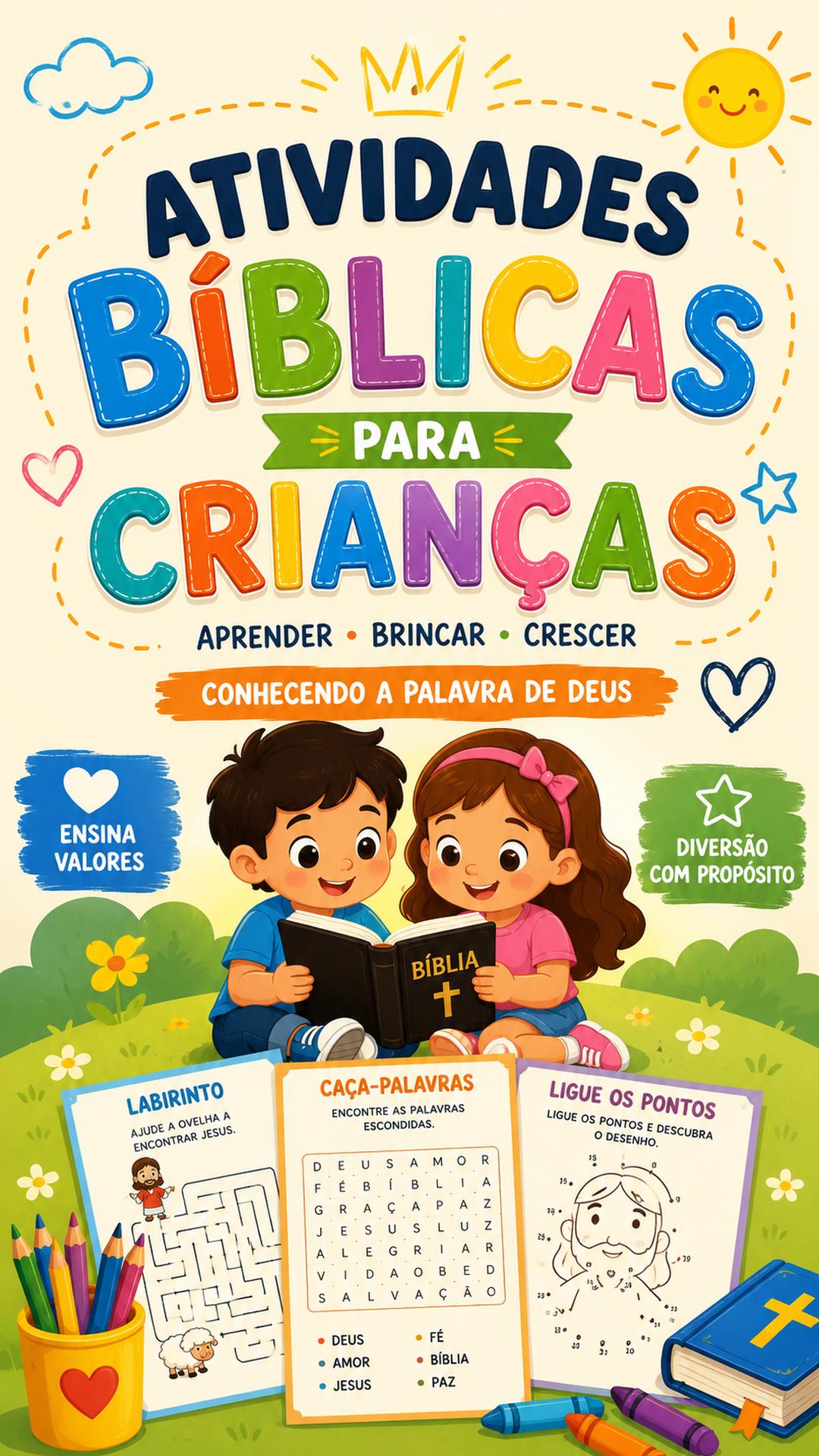 KIT ATIVIDADES BÍBLICAS PARA CRIANÇAS