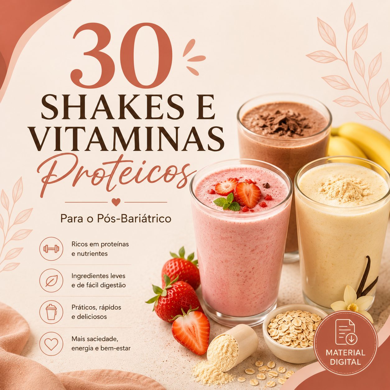 30 Shakes e Vitaminas proteicos
