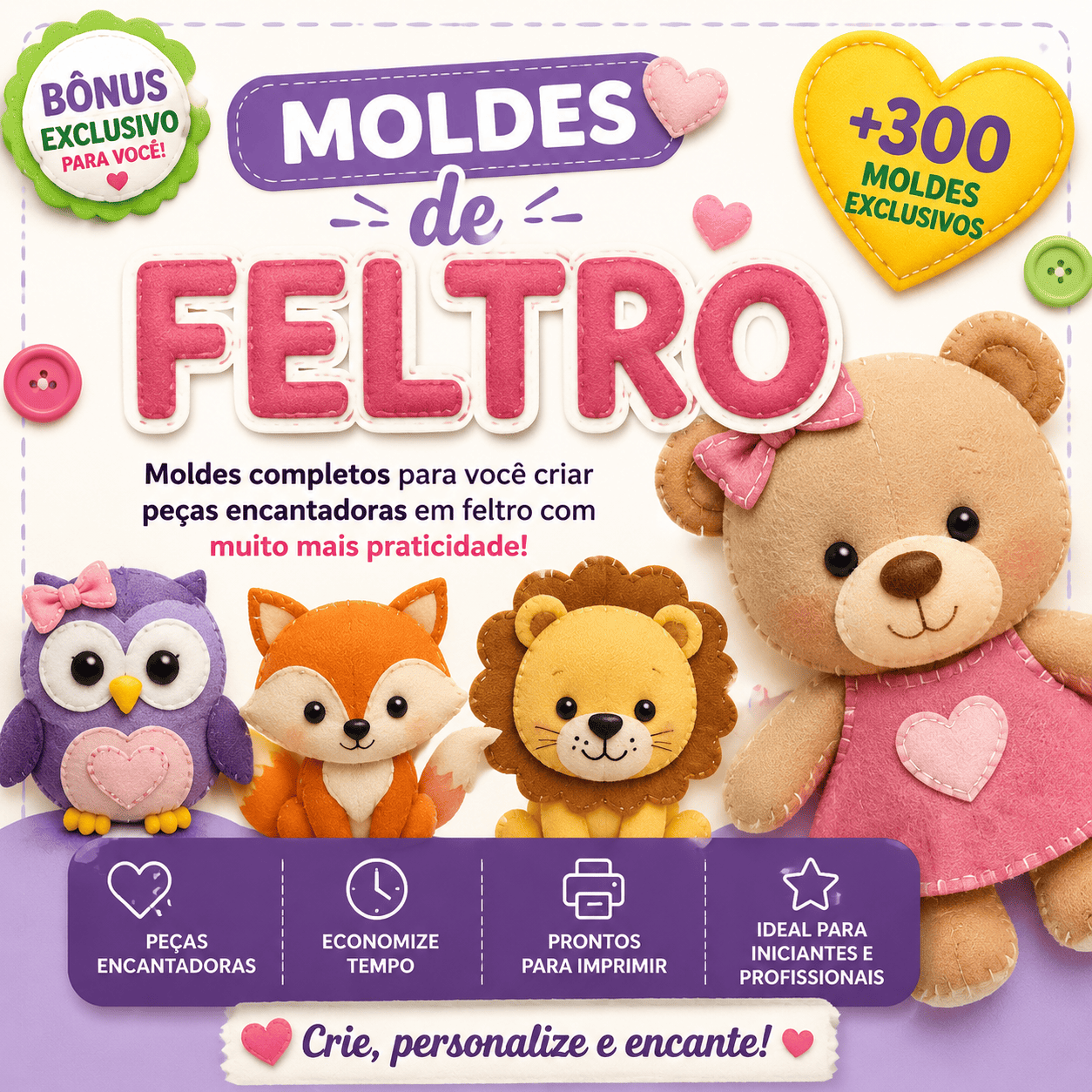+2500 Moldes de Feltro