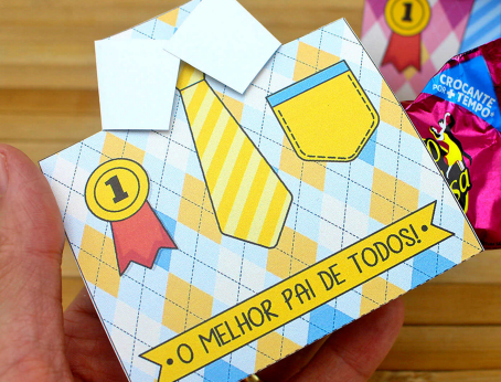 Porta bombom para os papais
