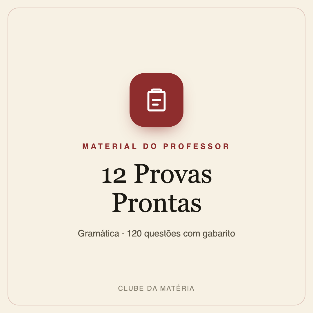 12 Provas Prontas de Gramática