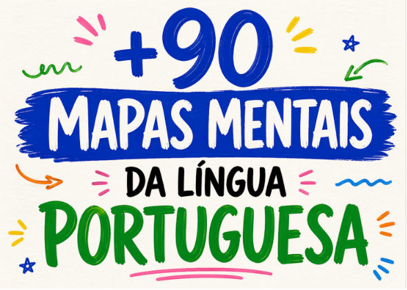 + 90 mapas mentais da língua portuguesa 
