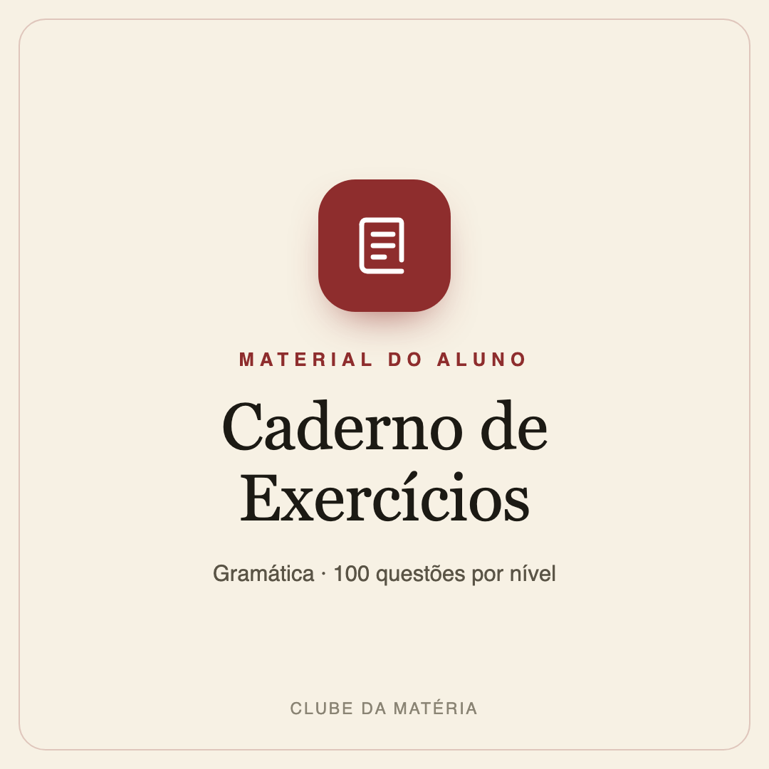 Caderno de Exercícios de Gramática