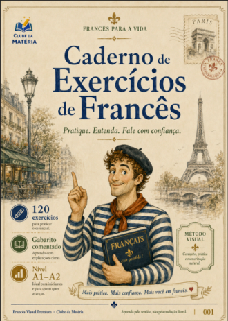 Caderno de exercícios francês visual