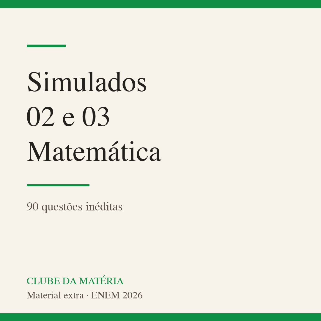Simulados 02 e 03 de Matemática