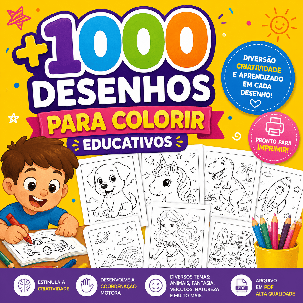 +1000 DESENHOS PARA IMPRIMIR E COLORIR 