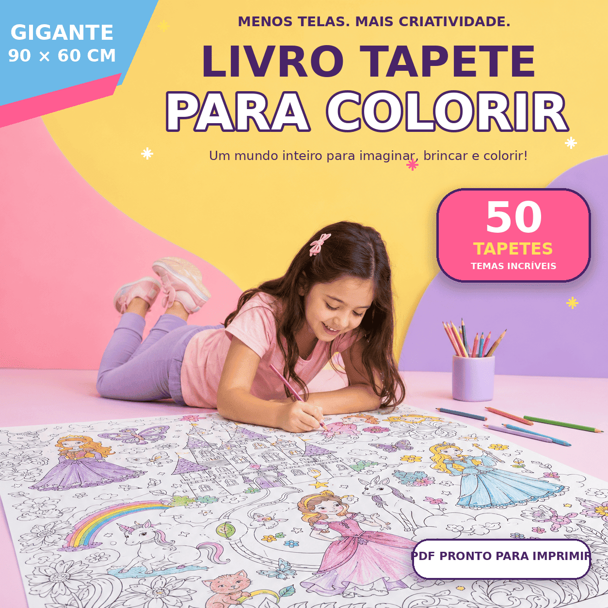 50 tapetes magicos para colorir 