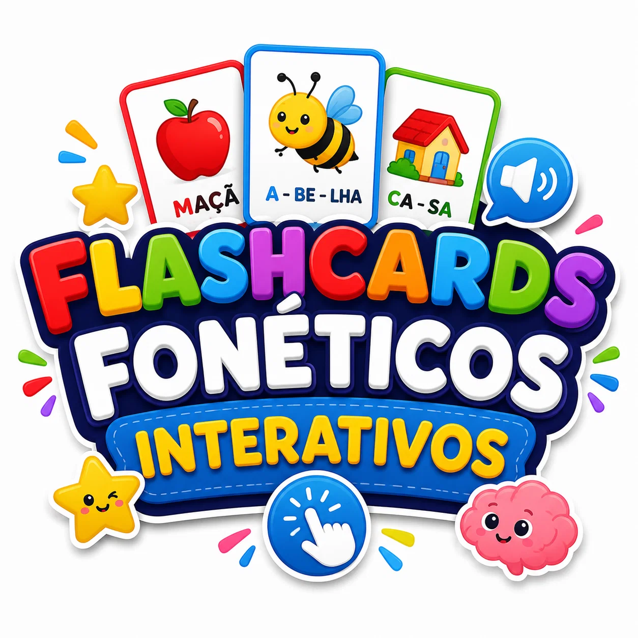 Cards fonéticos interativos