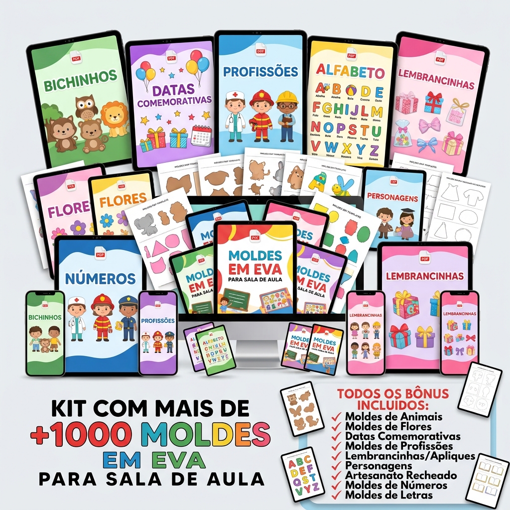 +1000 MOLDES EM EVA EXCLUSIVOS