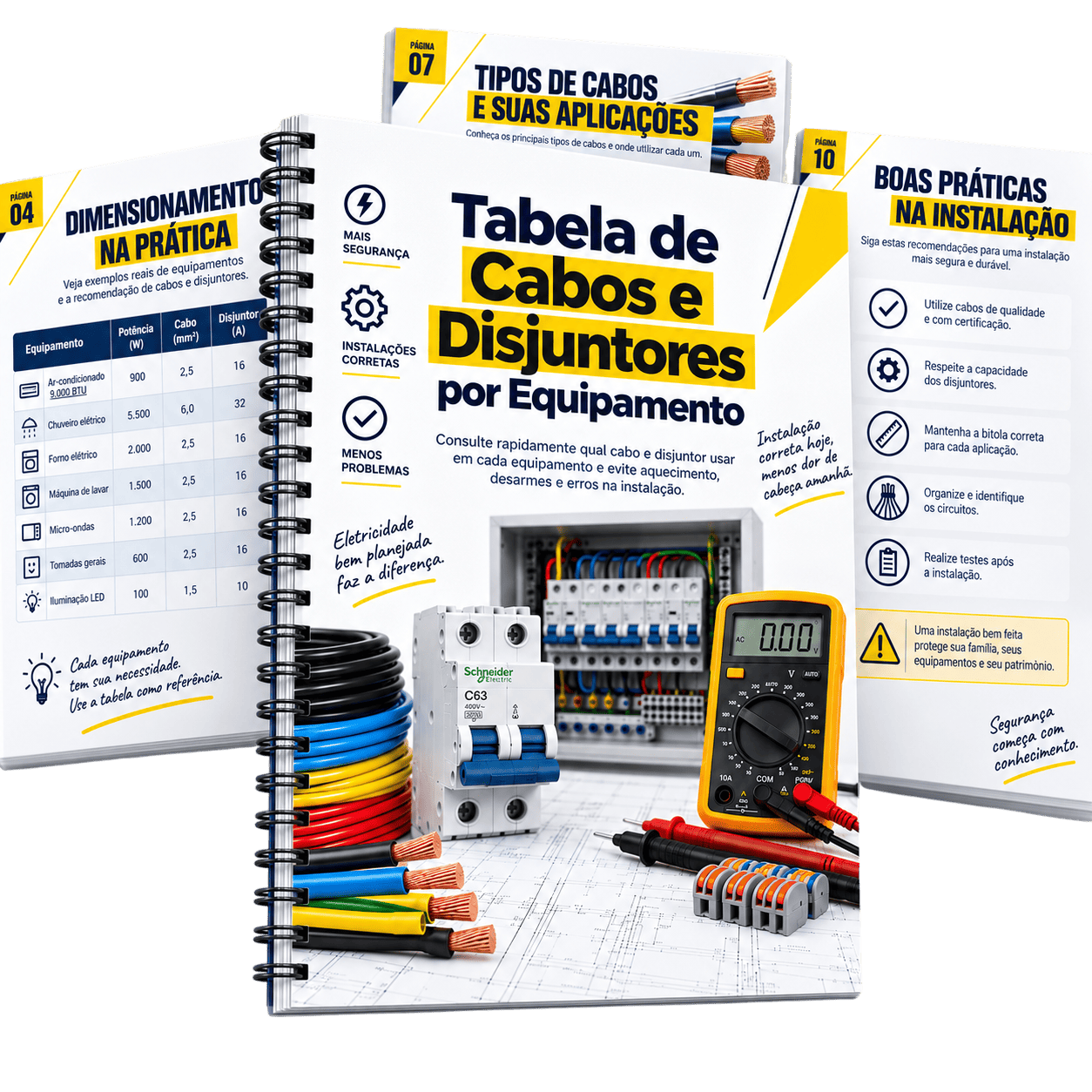  Tabela de Cabos e Disjuntores 