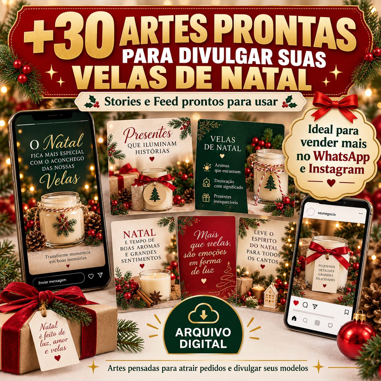 +30 Artes Prontas para Divulgar Velas