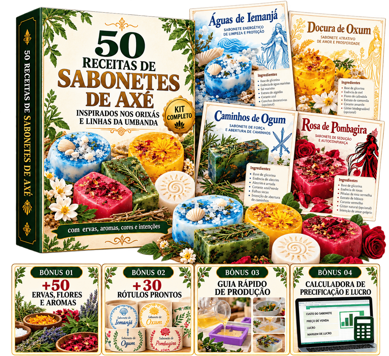 +50 Receitas de Sabonetes de Axé Umbanda