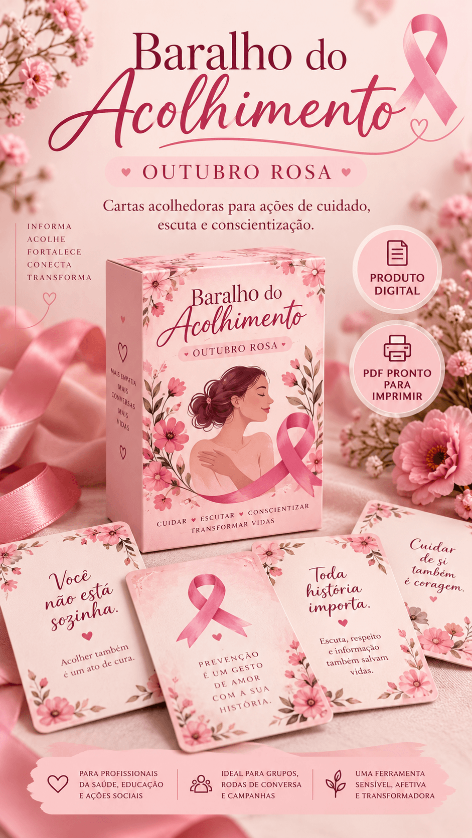 Baralho de Acolhimento — Outubro Rosa